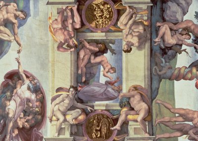 Sistine Chapel Ceiling: The Creation of Eve (post restoration) by Michelangelo Buonarroti